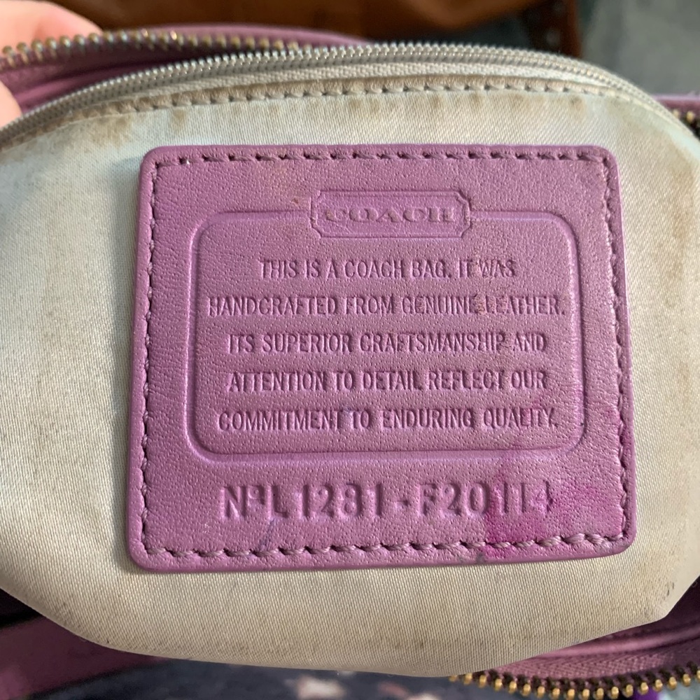 Purple Coach Purse crossbody